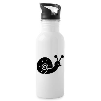 Snail - Water bottle with straw - white - Right