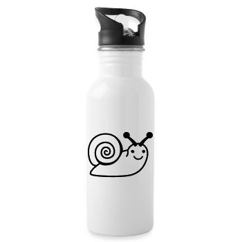 Snail - Water bottle with straw - white - Right