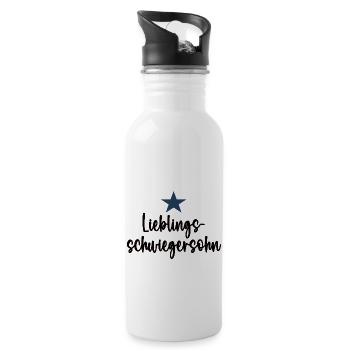 Lieblingsschwiegersohn Son In Law Schwiegersohn - Trinkflasche mit integriertem Trinkhalm - Weiß - Rechts