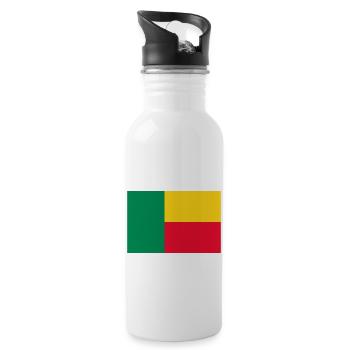 Bénin - Gourde avec paille intégrée - blanc - Droite