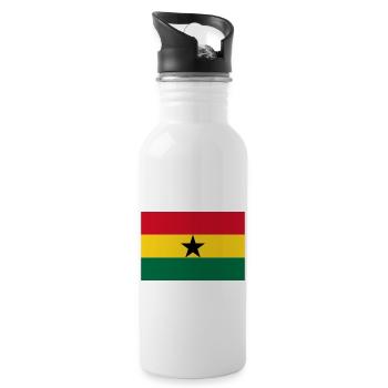 Ghana - Water bottle with straw - white - Right