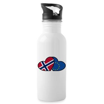 Norvège <3 UE - Gourde avec paille intégrée - blanc - Droite