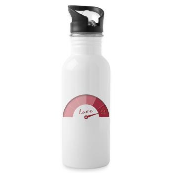 Love Meter – Birthday Edition - Water bottle with straw - white - Right