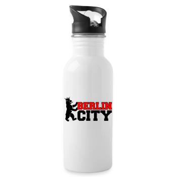 berlin_city_2 - Trinkflasche mit integriertem Trinkhalm - Weiß - Rechts
