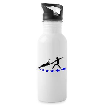 Eiskunstlauf - Trinkflasche mit integriertem Trinkhalm - Weiß - Rechts