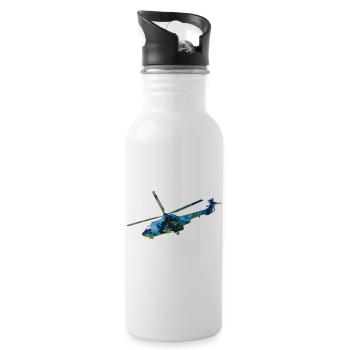 Helicopter Heli - Water bottle with straw - white - Right