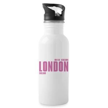 Mot Rose de Londres - Gourde avec paille intégrée - blanc - Droite