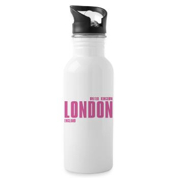 Londres – Angleterre Lyric Design - Gourde avec paille intégrée - blanc - Droite
