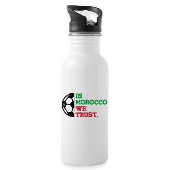 In Morocco we trust - Water bottle with straw - white - Right