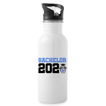 Bachelor 2026 Bachelorbschluss Promotion Sponsion - Trinkflasche mit integriertem Trinkhalm - Weiß - Rechts