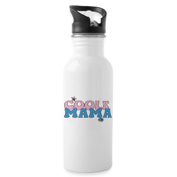 Coole Mama  - Trinkflasche mit integriertem Trinkhalm - Weiß - Rechts