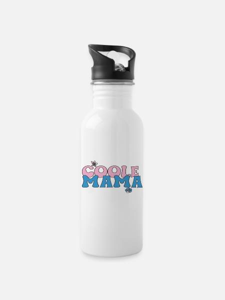 Coole Mama - Trinkflasche mit integriertem Trinkhalm - Weiß