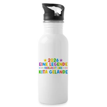 2026 A Legend Daycare Graduate - Water bottle with straw - white - Right
