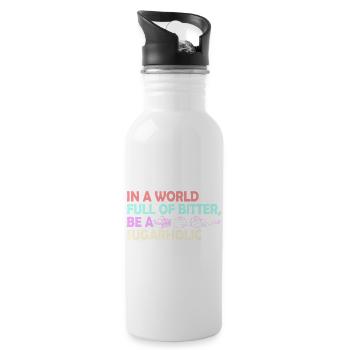 Citation de Sugarholic World - Gourde avec paille intégrée - blanc - Droite