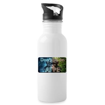 Don't Be an Ape: AI Contrast - Water bottle with straw - white - Right