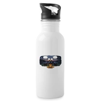 Savo Guys Duo 17 Freundesabend am Lagerfeuer - Trinkflasche mit integriertem Trinkhalm - Weiß - Rechts