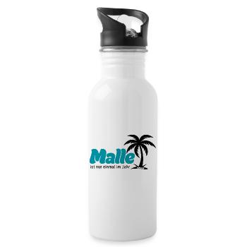 Malle ist nur einmal im Jahr 2027 – türkis - Trinkflasche mit integriertem Trinkhalm - Weiß - Rechts
