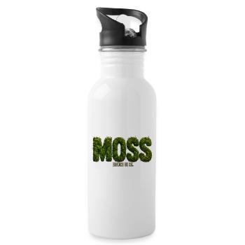 MOSS – Growing Inside Me | Botanical pun - Water bottle with straw - white - Right