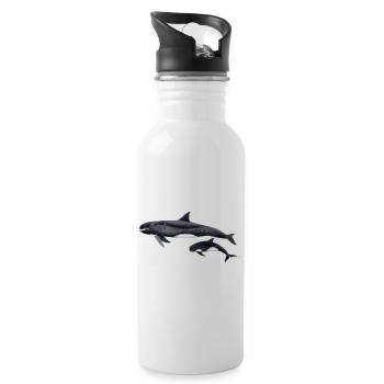 Pygmy killer whale - Pygmy killer whale - Orque pygmée - Water bottle with straw - white - Right