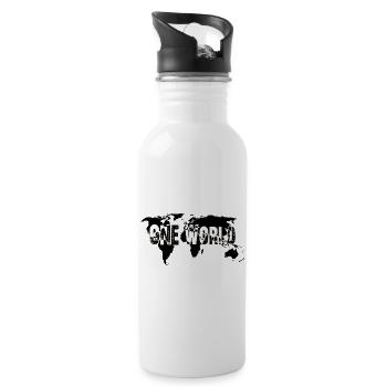 One World -White - Trinkflasche mit integriertem Trinkhalm - Weiß - Rechts