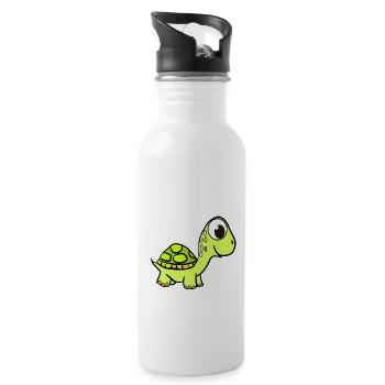 Sweet turtle turtles - Water bottle with straw - white - Right