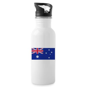 Le drapeau australien - Gourde avec paille intégrée - blanc - Droite