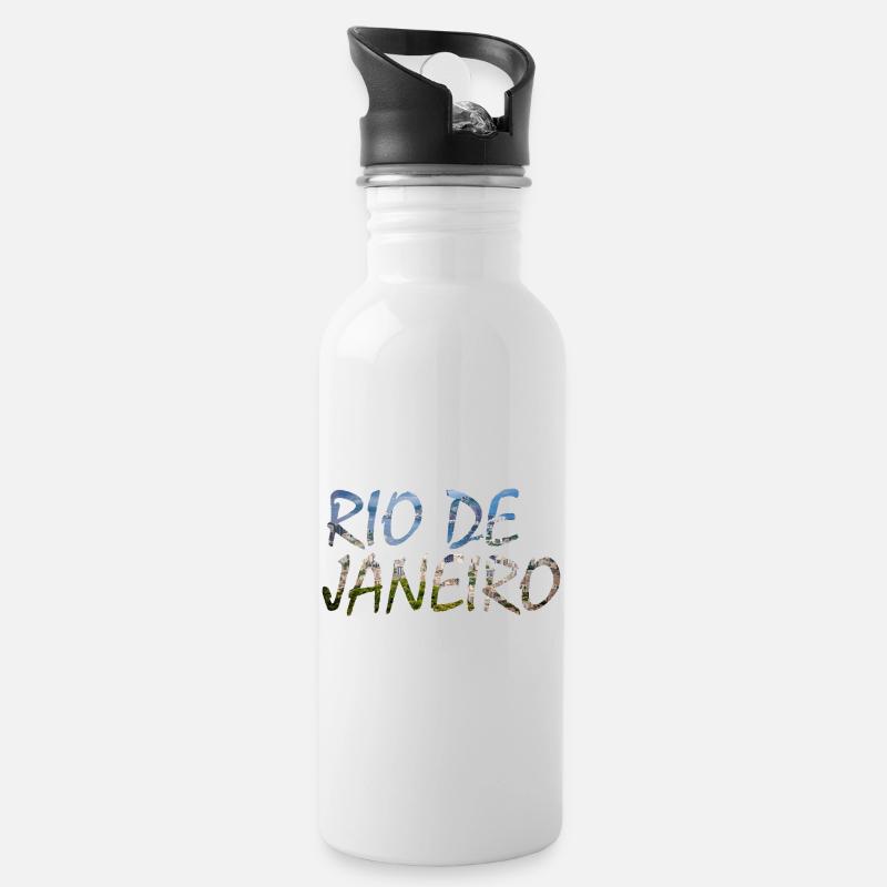 Rio de Janeiro - Gourde avec paille intégrée - blanc