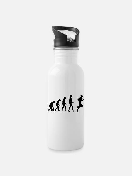 Course à Pied / Running / Jogging / Coureur - Gourde avec paille intégrée - blanc