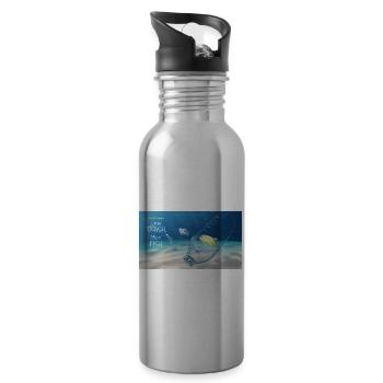 Halte das Meer sauber - Trinkflasche mit integriertem Trinkhalm - Lightsilver - Rechts