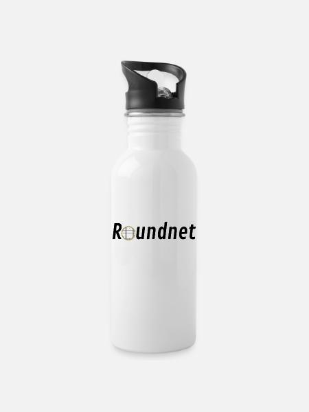 Roundnet simple design for boys and girls - Water bottle with straw - white