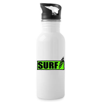 SURF. SURFEUR. SURFEUSE. SPORT. VACANCES. VOYAGE. - Gourde avec paille intégrée - blanc - Droite