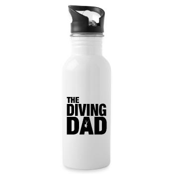 The Diving Dad Taucher - Trinkflasche mit integriertem Trinkhalm - Weiß - Rechts