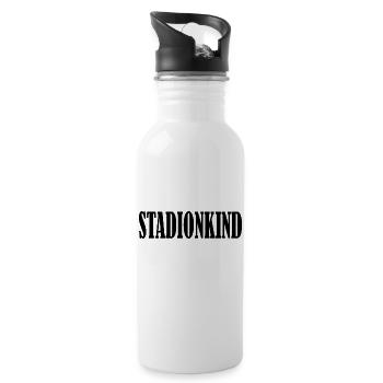 Stadionkind - Trinkflasche mit integriertem Trinkhalm - Weiß - Rechts