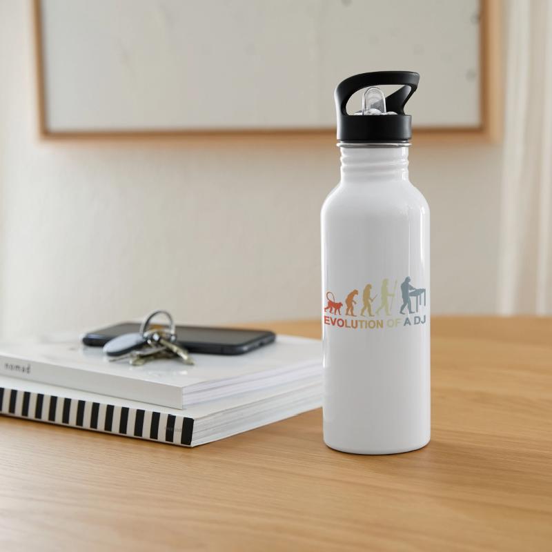 Trinkflasche mit integriertem Trinkhalm