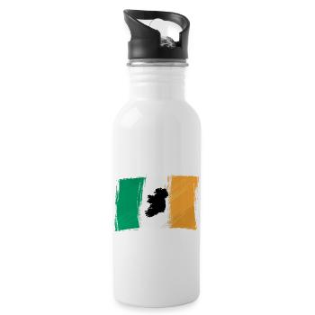 Irland - Trinkflasche mit integriertem Trinkhalm - Weiß - Rechts