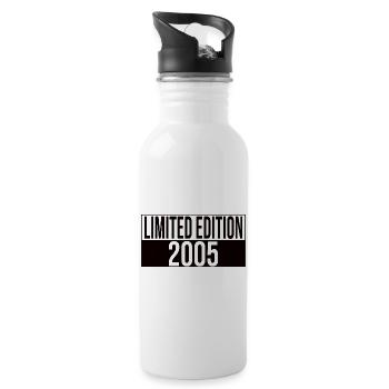 Limited Edition 2005 Geburtstag Geschenkidee - Trinkflasche mit integriertem Trinkhalm - Weiß - Rechts