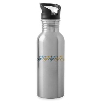 Cykel Fahrrad - Trinkflasche mit integriertem Trinkhalm - Lightsilver - Rechts