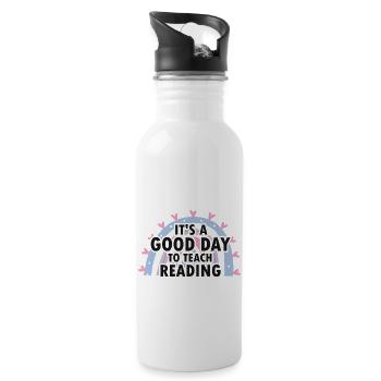 Dyslexia Intervention for Dyslexia Therapy - Water bottle with straw - white - Right