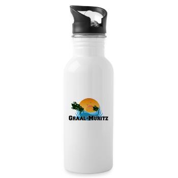 Graal-Müritz - Trinkflasche mit integriertem Trinkhalm - Weiß - Rechts