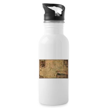 Nördlichste America 1688 - Trinkflasche mit integriertem Trinkhalm - Weiß - Rechts