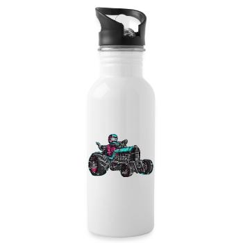 Tractor Tuning Racing Graffity Style - Water bottle with straw - white - Right