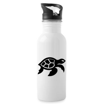 tortoise - Water bottle with straw - white - Right