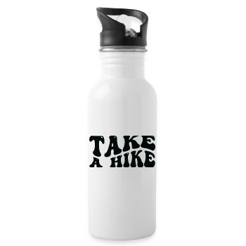 Take A Hike - Trinkflasche mit integriertem Trinkhalm - Weiß - Rechts