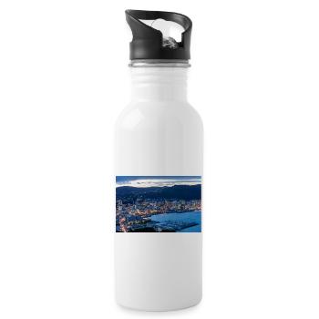 Wellington By Night - Water bottle with straw - white - Right