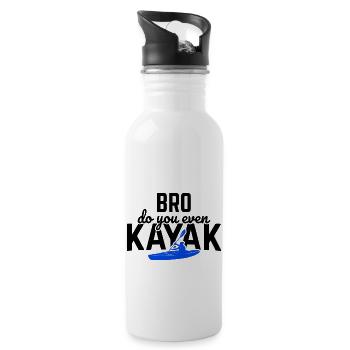 Paddel-Boot Kanu-Fahrer Für Kajak - Trinkflasche mit integriertem Trinkhalm - Weiß - Rechts