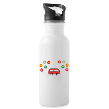HAPPY BIRTHDAY DAD. DAD. FATHER's DAY. FATHER - Water bottle with straw - white - Right