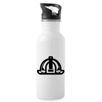 Helm für Feuerwehrleute - Trinkflasche mit integriertem Trinkhalm - Weiß - Rechts