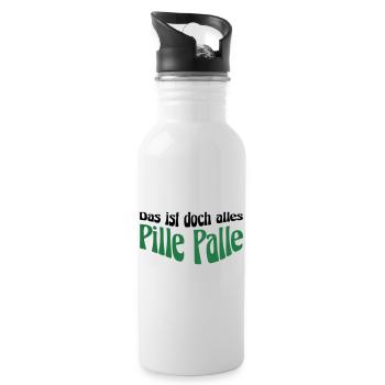 Pille Palle - Trinkflasche mit integriertem Trinkhalm - Weiß - Rechts