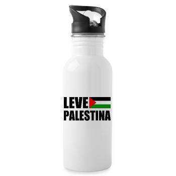 Leve palestina - Water bottle with straw - white - Right