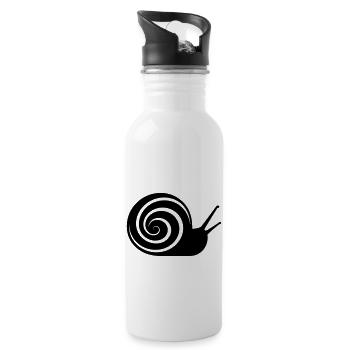 snail - Water bottle with straw - white - Right